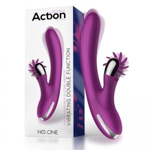 No. One Vibrador con Rueda Estimuladora USB Silicona de la marca ACTION