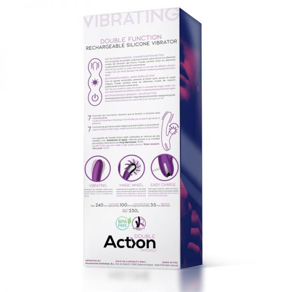 No. One Vibrador con Rueda Estimuladora USB Silicona diseñado por la marca ACTION