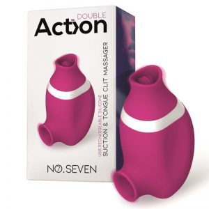 No. Seven 2 en 1 Succionador de Clítoris y Lengua Estimuladora USB Silicona de la marca ACTION