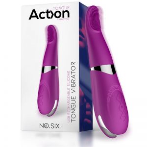 No. Six Lengua Vibradora de Clítoris y Punto G USB Silicona de la marca ACTION