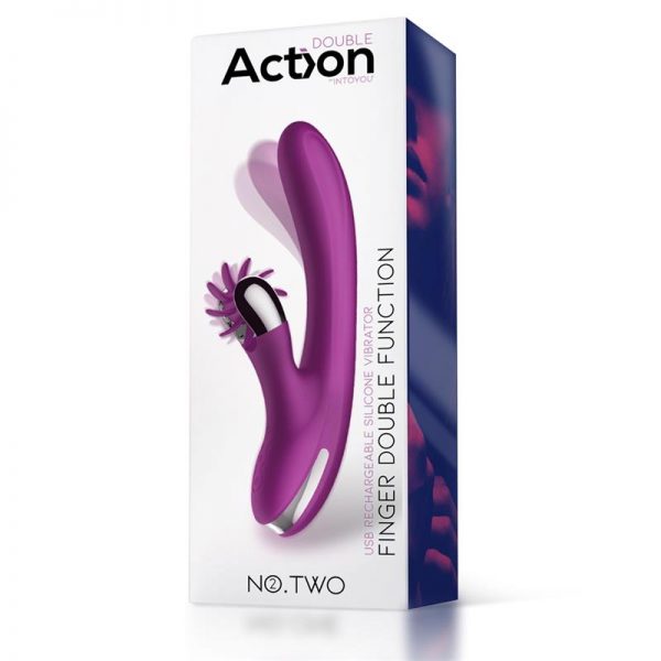 No. Two Vibrador Movimiento Finger y Rueda Estimuladora USB Silicona de la tienda erótica web www.tiendaeroticaweb.es