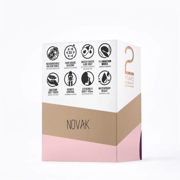 Novak Vibrador para Parejas Control Remoto USB Púrpura de la marca ENGILY ROSS
