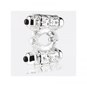 O Wow Double Wammy Ring Transparente de la marca SCREAMINGO