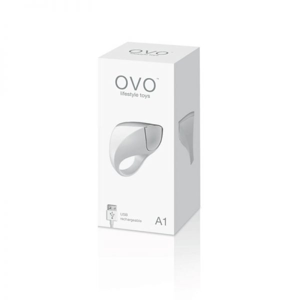 OVO A1 Anillo Vibrador Blanco Cromado barato