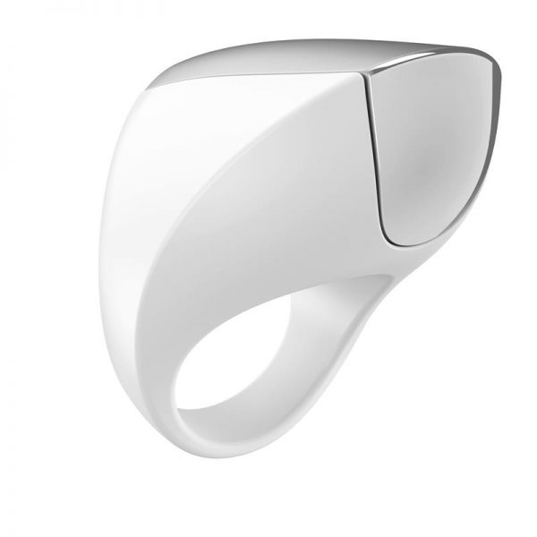 OVO A1 Anillo Vibrador Blanco Cromado marca OVO