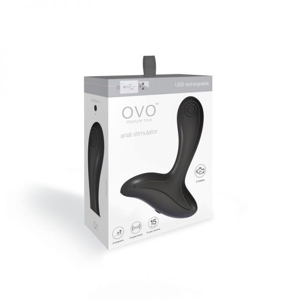 OVO Plug Anal Recargable Q1 Color Negro fabricante OVO