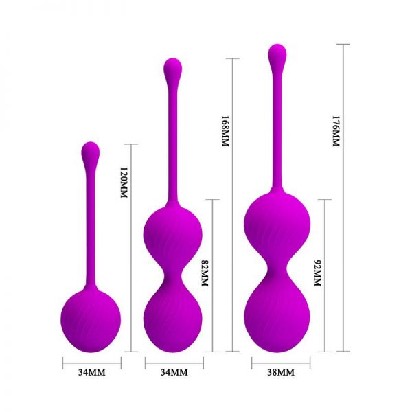 Pack 3 Bolas Kegel Color Rosa de la tienda erótica web www.tiendaeroticaweb.es