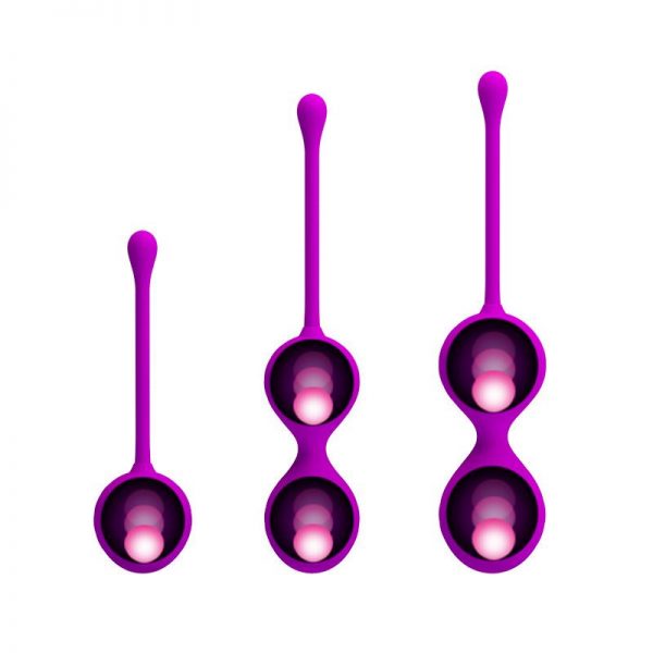 Pack 3 Bolas Kegel Color Rosa marca PRETTYLOVE