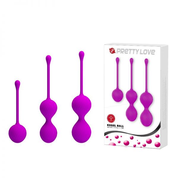 Pack 3 Bolas Kegel Color Rosa de la marca PRETTYLOVE