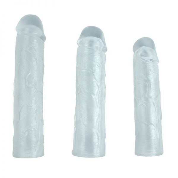 Pack 3 Fundas para el Pene Alex Transparentes diseñado por la marca SHEQU