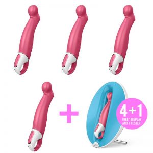 Pack 4 + 1 Vibrador Petting Hippo Display y Tester de la marca SATISFYER