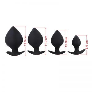 Pack 4 Plug Anales Renegade Spade Silicona Negro diseñado por la marca CHISA