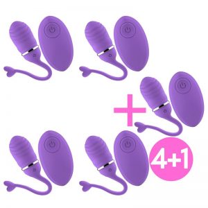 Pack 4+1 Odise Huevo Vibrador Control Remoto USB Purpura diseñado por la marca INTOYOU