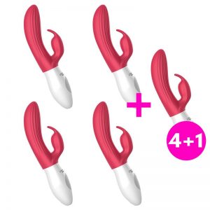 Pack 4+1 Vibrador Stripe USB Silicona diseñado por la marca LINK&JOY