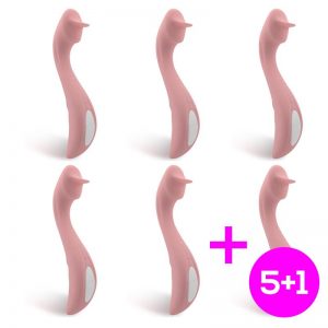 Pack 5+1 Brightpink Vibrador de Punto-G Ergonomico USB diseñado por la marca ÜNIHÖRN