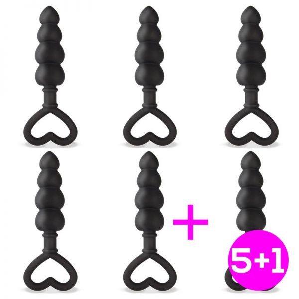 Pack 5+1 Cuore Plug Anal Silicona diseñado por la marca TARDENOCHE