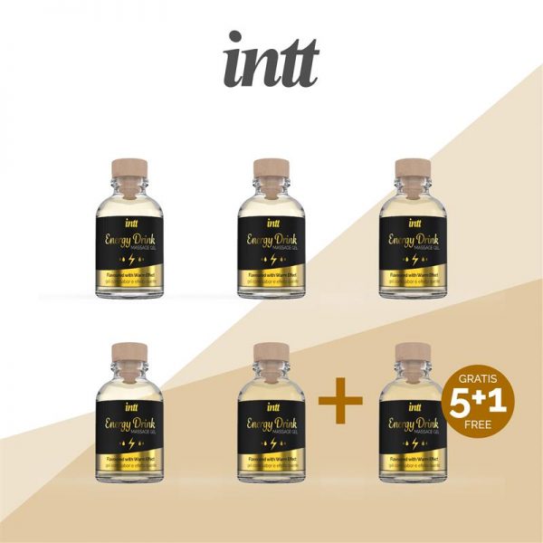 Pack 5+1 Gel de Masage Energy Drink 30 ml diseñado por la marca INTT