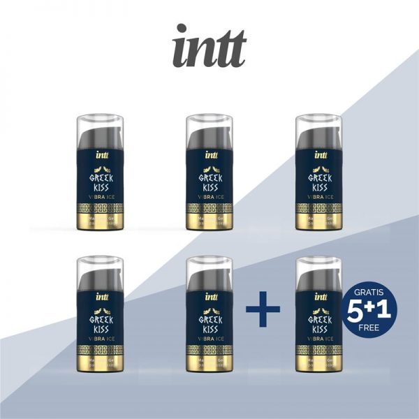 Pack 5+1 Gel Efecto Frio Zona Anal Greek Kiss 15 m diseñado por la marca INTT