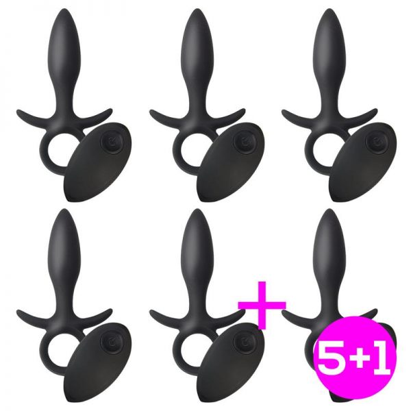 Pack 5+1 Lance Plug Anal Control Remoto USB Silicona diseñado por la marca TARDENOCHE