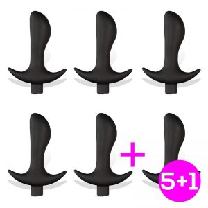 Pack 5+1 Lever Plug Anal con Vibracion USB Silicona diseñado por la marca TARDENOCHE