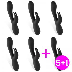 Pack 5+1 Noir Vibrador Silicona Liquida Inyectada USB diseñado por la marca TARDENOCHE