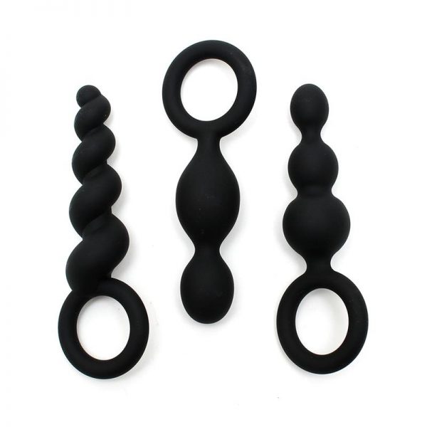 comprar Pack de 3 Plugs Silicona Negro barato y de calidad