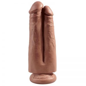 Pene Doble Two Cocks One Hole Bronceado 7 barato