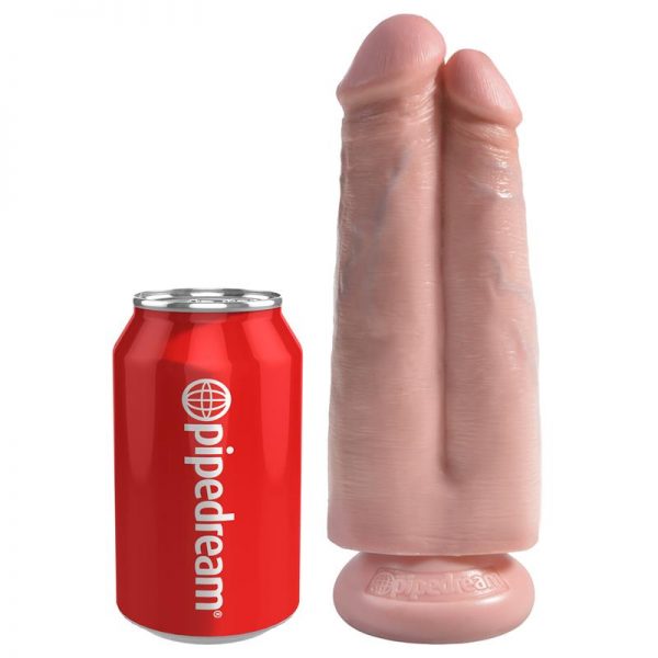 Pene Doble Two Cocks One Hole Natural 7 marca KING COCK