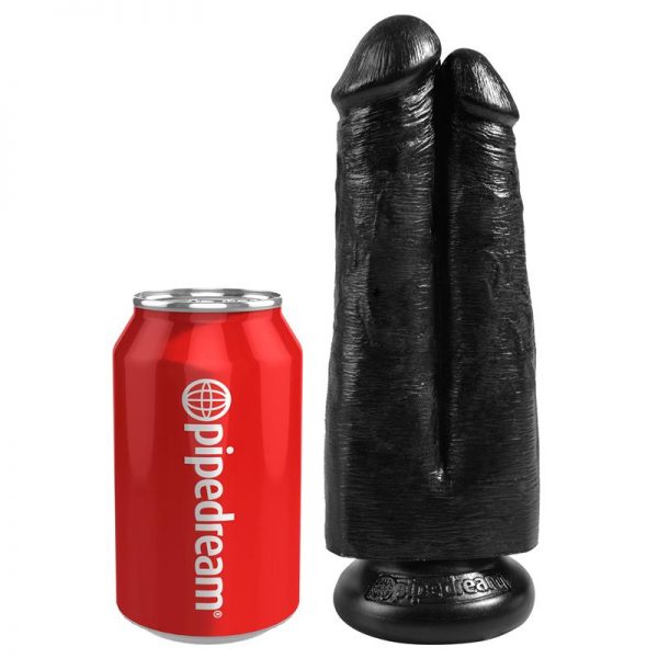 Pene Doble Two Cocks One Hole Negro 7 marca KING COCK