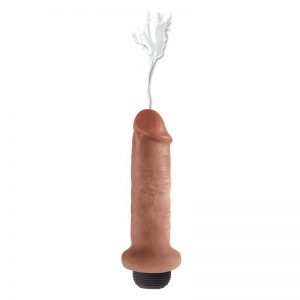 Pene Eyaculador 6 Bronceado diseñado por la marca KING COCK