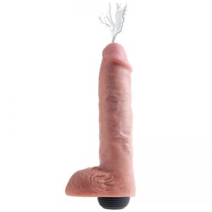 Pene Eyaculador con Testículos 11 - Color Natural marca KING COCK