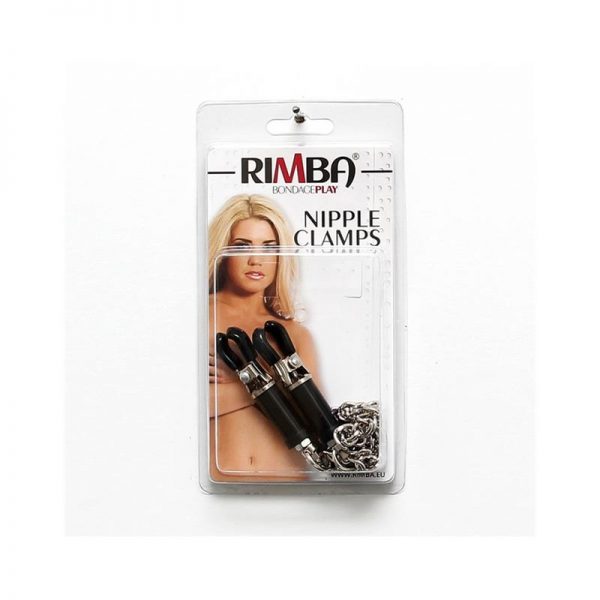 Pinzas para Pezones con Cadena Ajustable marca BONDAGE PLAY
