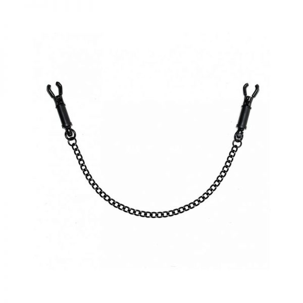 Pinzas para Pezones con Cadena Ajustable Negro barato