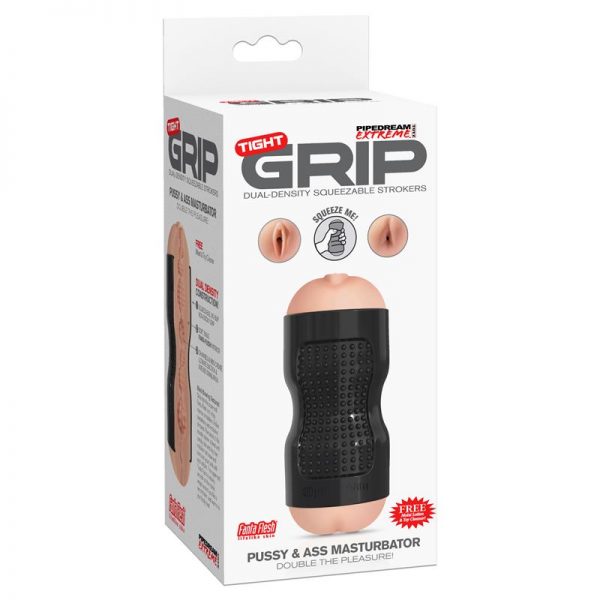 Pipedream Extreme Toyz Masturbador Tight Grip Pussy & Ass Color Negro de calidad