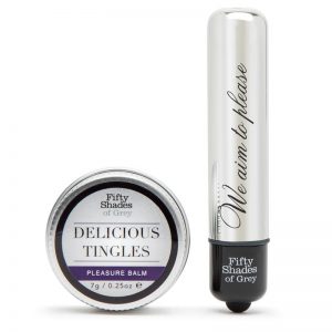 Pleasure Overload Bala y Bálsamo Delicious Tingles diseñado por la marca FIFTY SHADES OF GREY