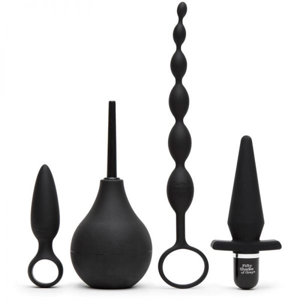 Pleasure Overload Kit Anal 4 Piezas diseñado por la marca FIFTY SHADES OF GREY