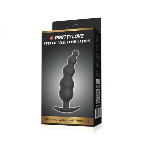 Plug Anal Burbujas Silicona Negro barato