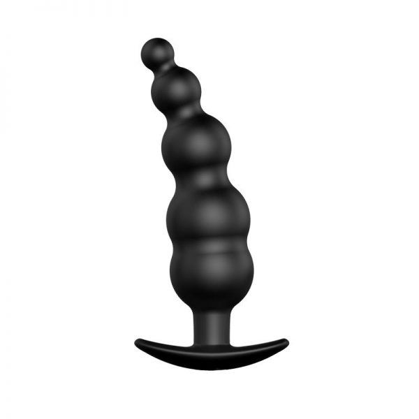Plug Anal Burbujas Silicona Negro diseñado por la marca PRETTYLOVE