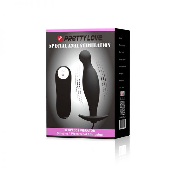 Plug Anal con 12 Patrones de Vibración de la marca PRETTYLOVE