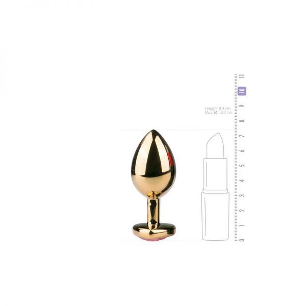 venta de Plug Anal de Aluminio No. 7 - Oro/Rosa en tienda erótica online