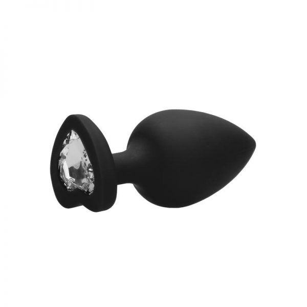 comprar Plug Anal Diamond Heart Extra Grande Negro en sex shop online