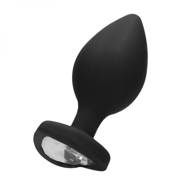 Plug Anal Diamond Heart Extra Grande Negro de la marca OUCH!