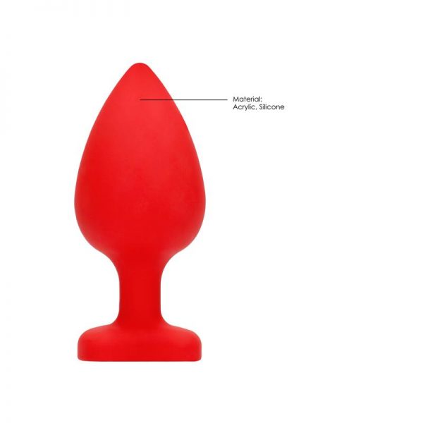 Plug Anal Diamond Heart Extra Grande Rojo de calidad y barato