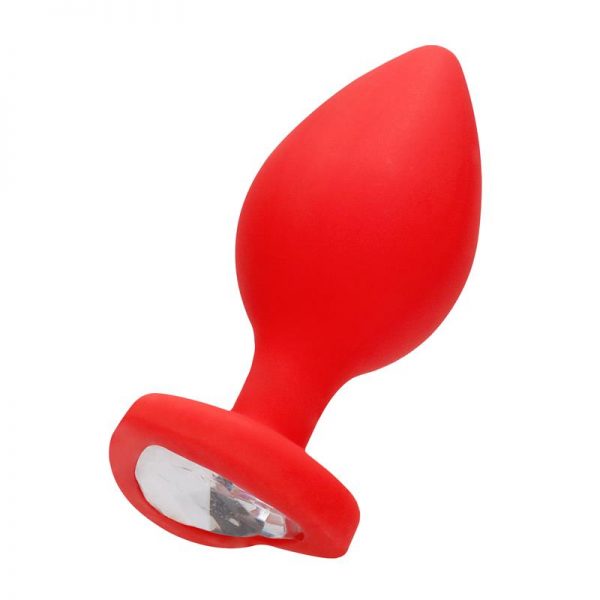 Plug Anal Diamond Heart Extra Grande Rojo de la marca OUCH!