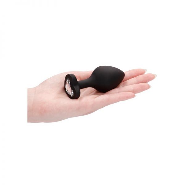 Plug Anal Diamond Heart Grande Negro de la tienda erótica web www.tiendaeroticaweb.es