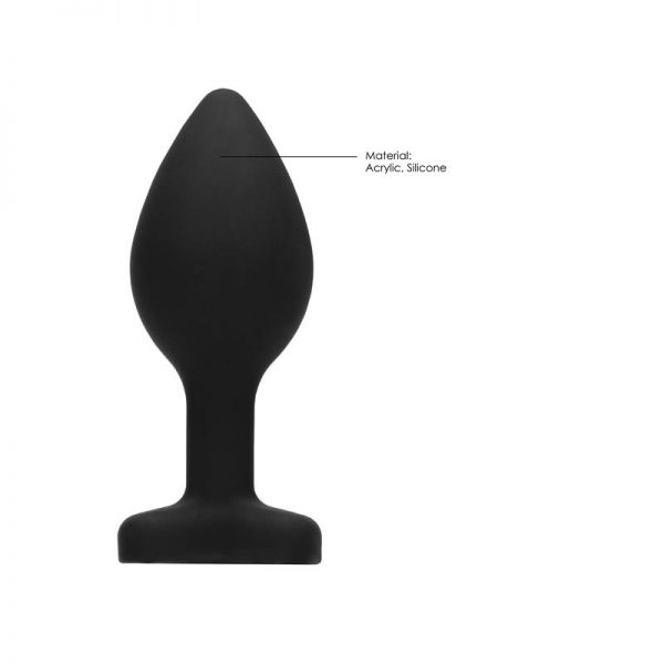 Plug Anal Diamond Heart Grande Negro diseñado por la marca OUCH!