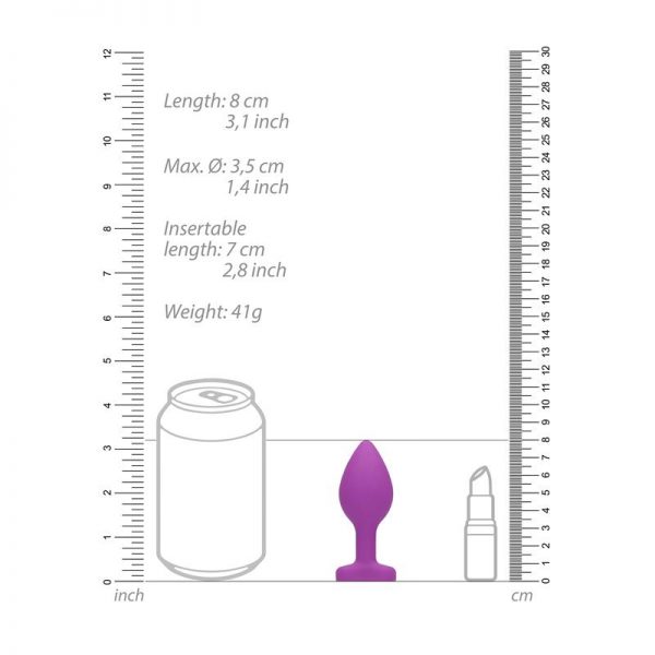 Plug Anal Diamond Heart Grande Purpura barato