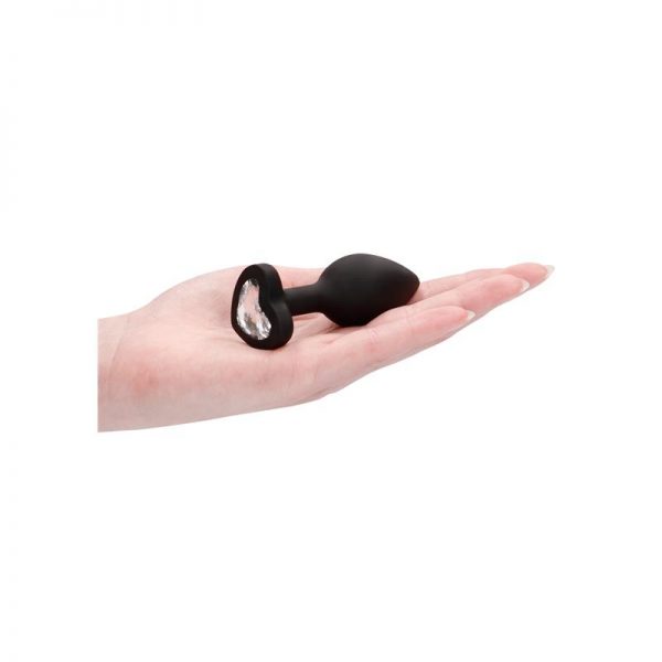 Plug Anal Diamond Heart Mediano Negro de calidad y barato
