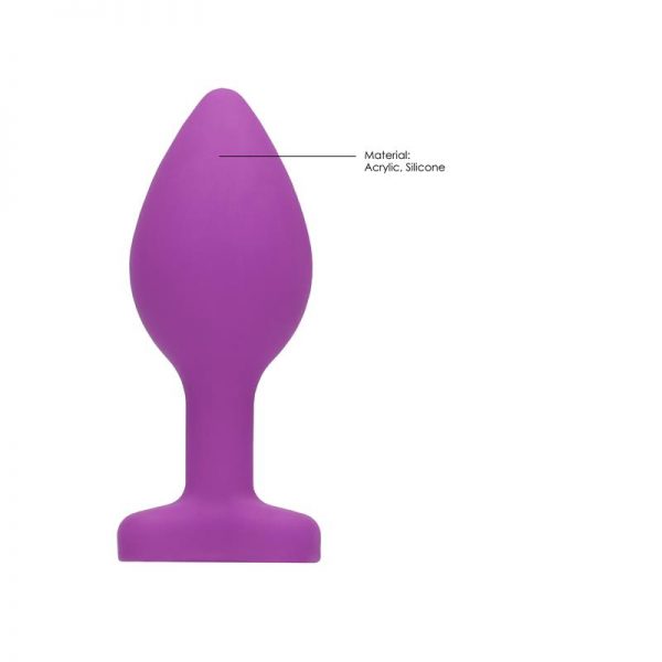 Plug Anal Diamond Heart Mediano Purpura de la tienda erótica web www.tiendaeroticaweb.es