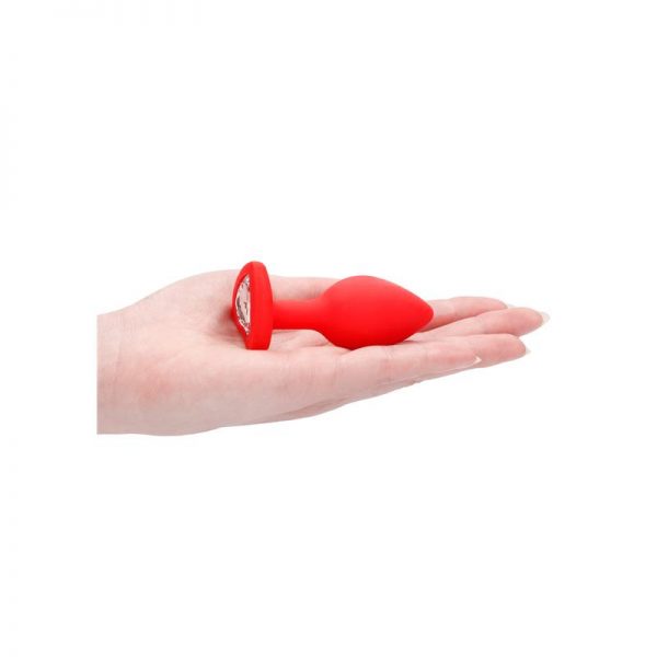 Plug Anal Diamond Heart Mediano Rojo de la tienda erótica web www.tiendaeroticaweb.es